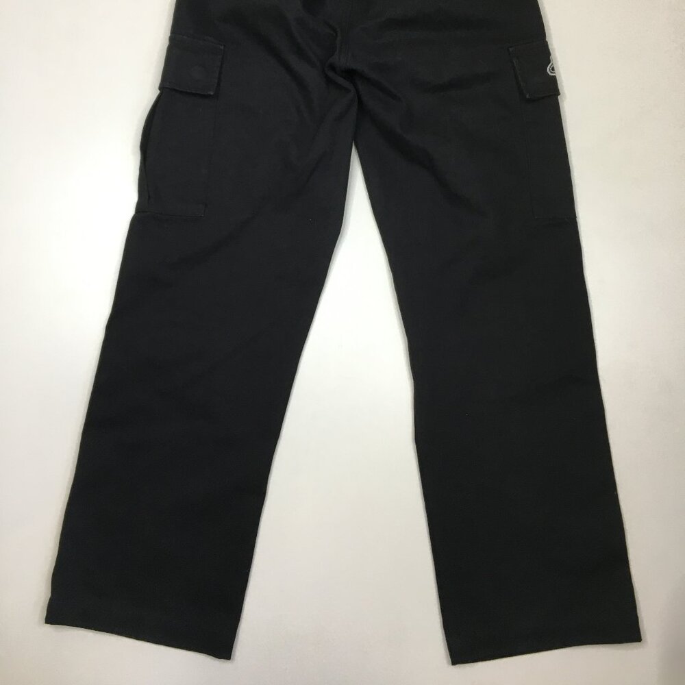 OBEY Black White Logo Embroidery Flap Cargo Pockets Pant Jeans - Picture 14 of 14